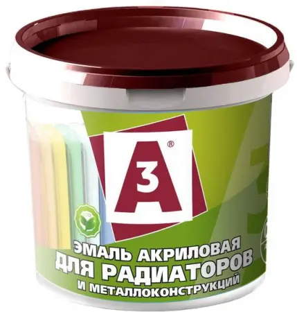 Эмаль акриловая А3, для радиаторов и металлоконструкций, 2.2 кг