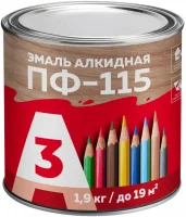 Эмаль ПФ-115 А3, чёрная, 1.9 кг
