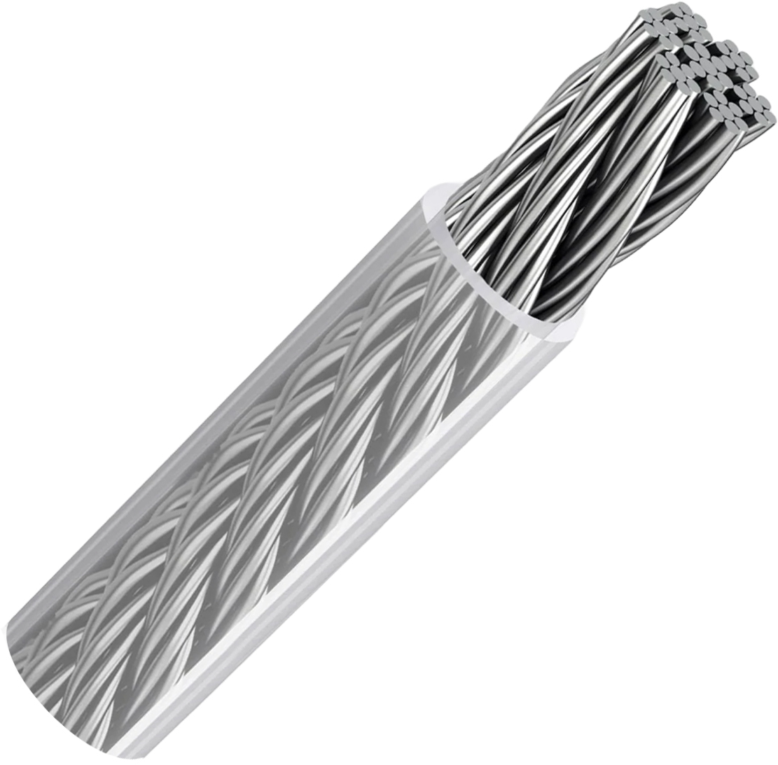 Трос для растяжки негрузоподъёмный в ПВХ-оплётке DIN 3055, 5-6 мм