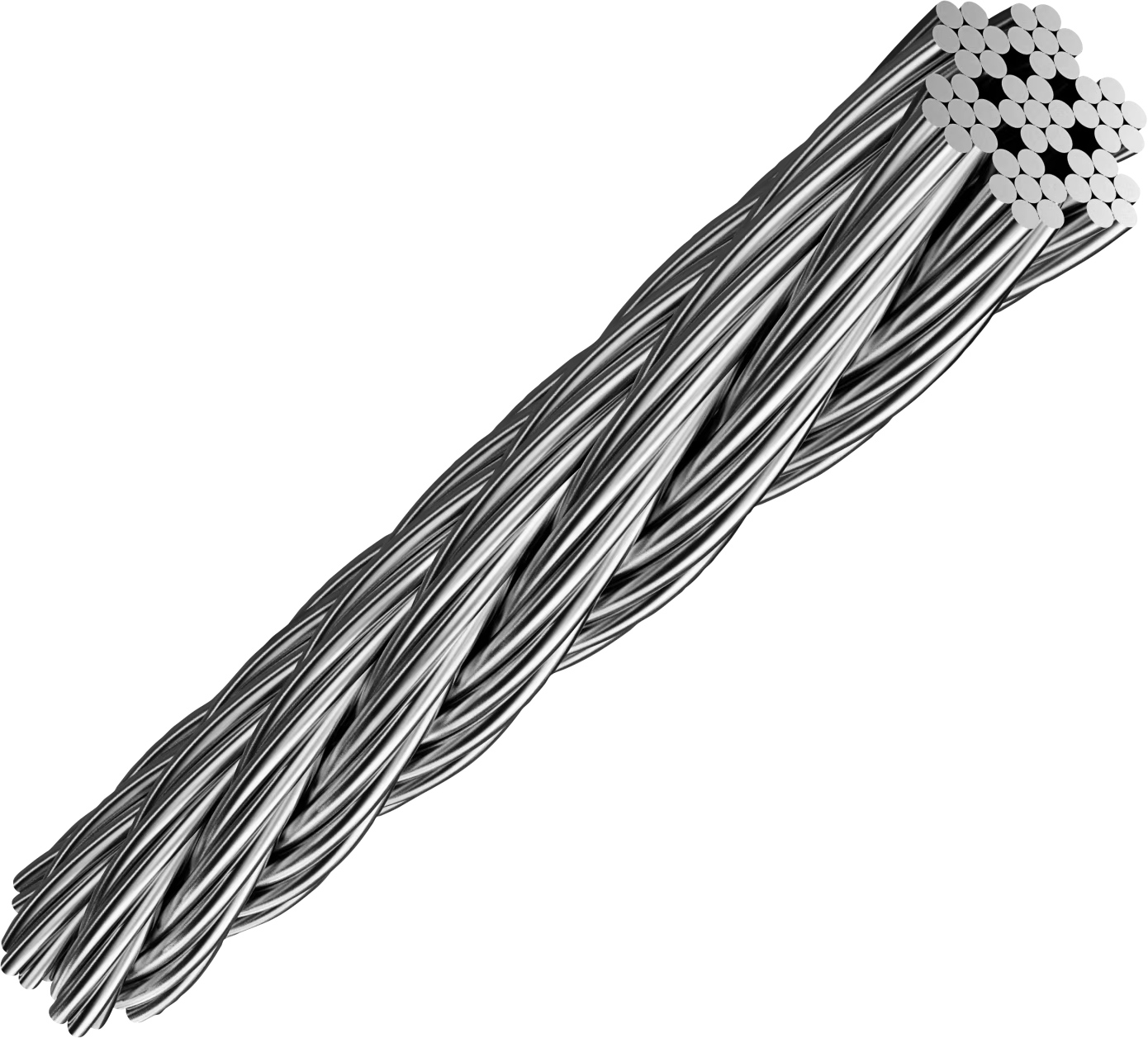 Трос для растяжки негрузоподъёмный в ПВХ-оплётке DIN 3055, 8-10 мм