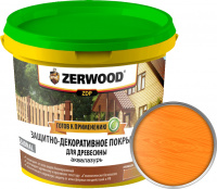 Защитно-декоративное покрытие Zerwood ZDP аквалазурь, рябина, 0.9 кг