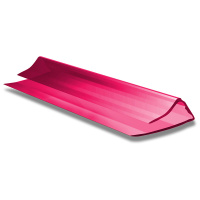 Профиль торцевой П-8 мм для поликарбоната, гранат, 2,1 м