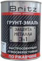 Грунт-Эмаль Britz 3в1 Стандарт, красно-коричневая, литография, 0.9 кг