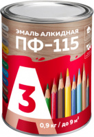 Эмаль ПФ-115 А3, серая, 0.9 кг