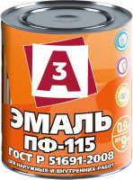 Эмаль ПФ-115 А3, серая, 0.9 кг