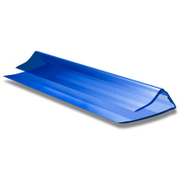 Профиль торцевой П-6 мм для поликарбоната, синий, 2,1 м