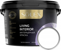 Краска интерьерная SOLEX LIVING INTERIOR износостойкая, база А, 14 кг