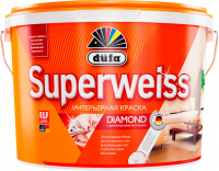 Краска ВД Dufa Superweiss RD4 для стен и потолков, глубокоматовая, белая, 10 л